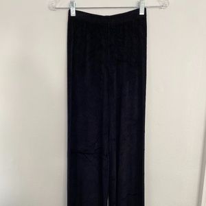 Hard Tail Black Velour Wide Relaxed Leg Casual Ela